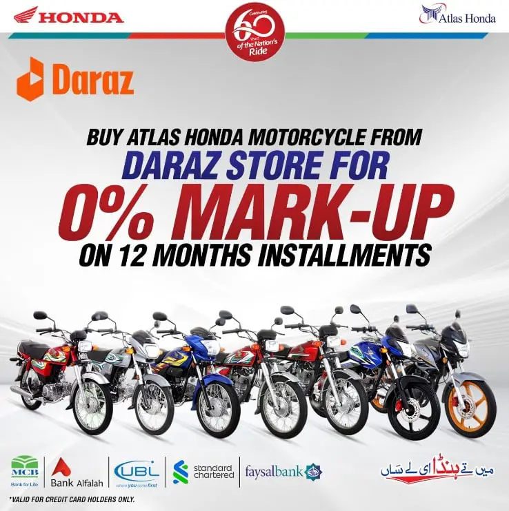 Honda Bikes on Installment at Daraz Store