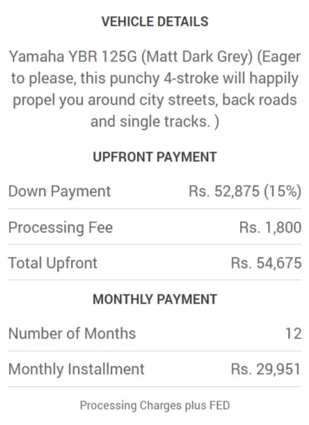 Yamaha-YBR-125-Installment-Plan-Meezan-Bank-12-months